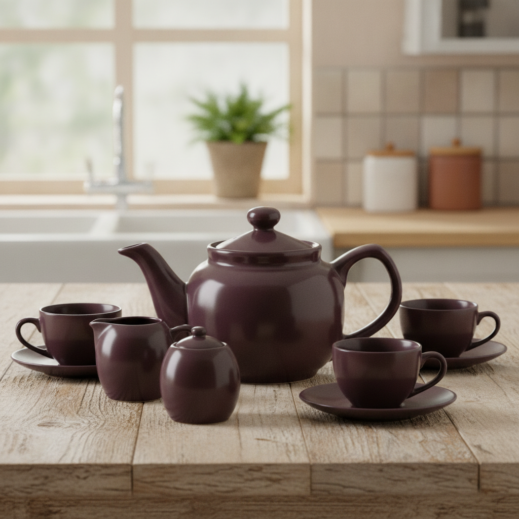 Amsterdam Tea Set - 6 Cup - Plum