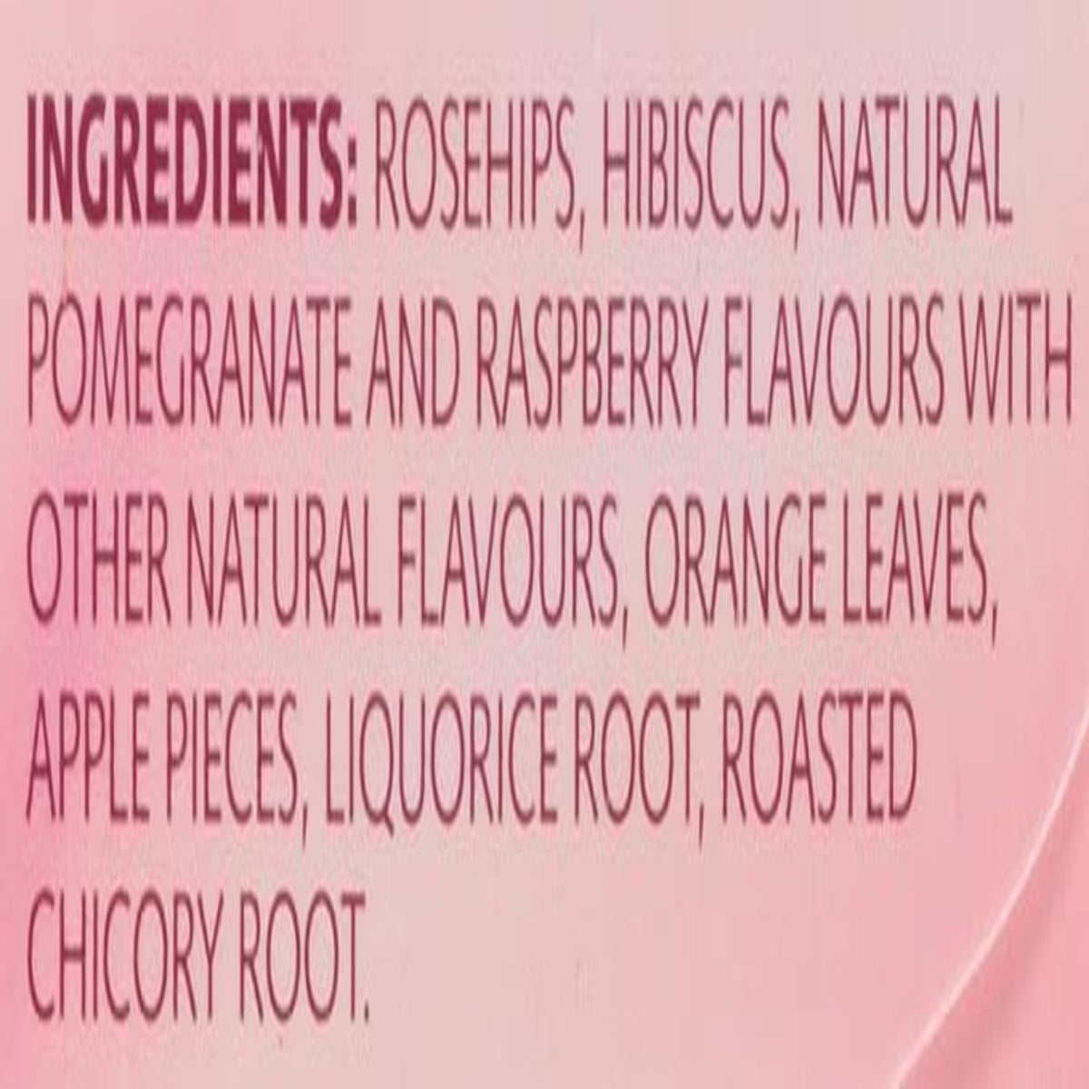 List of ingredients on a pink background