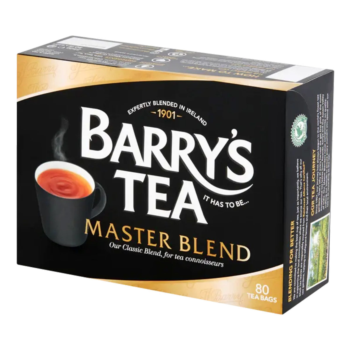 Box of Barry's Tea Master Blend on a white background