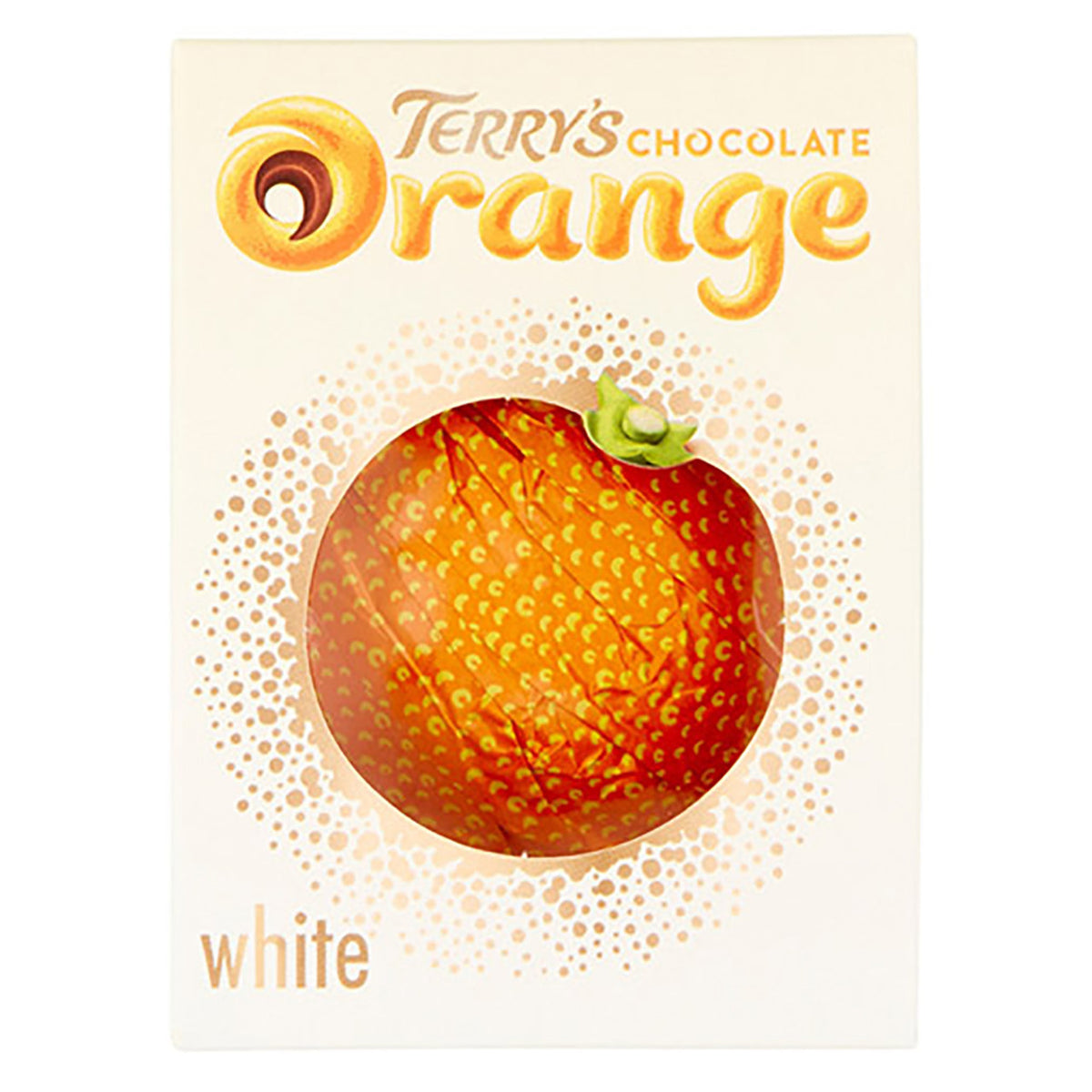 Terry's Chocolate Orange packaging with an orange illustration on a white background