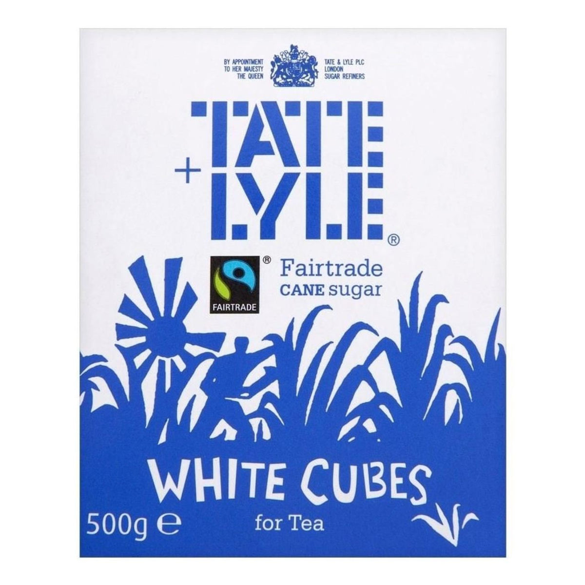 Tate & Lyle Fairtrade Cane Sugar packaging with blue and white design