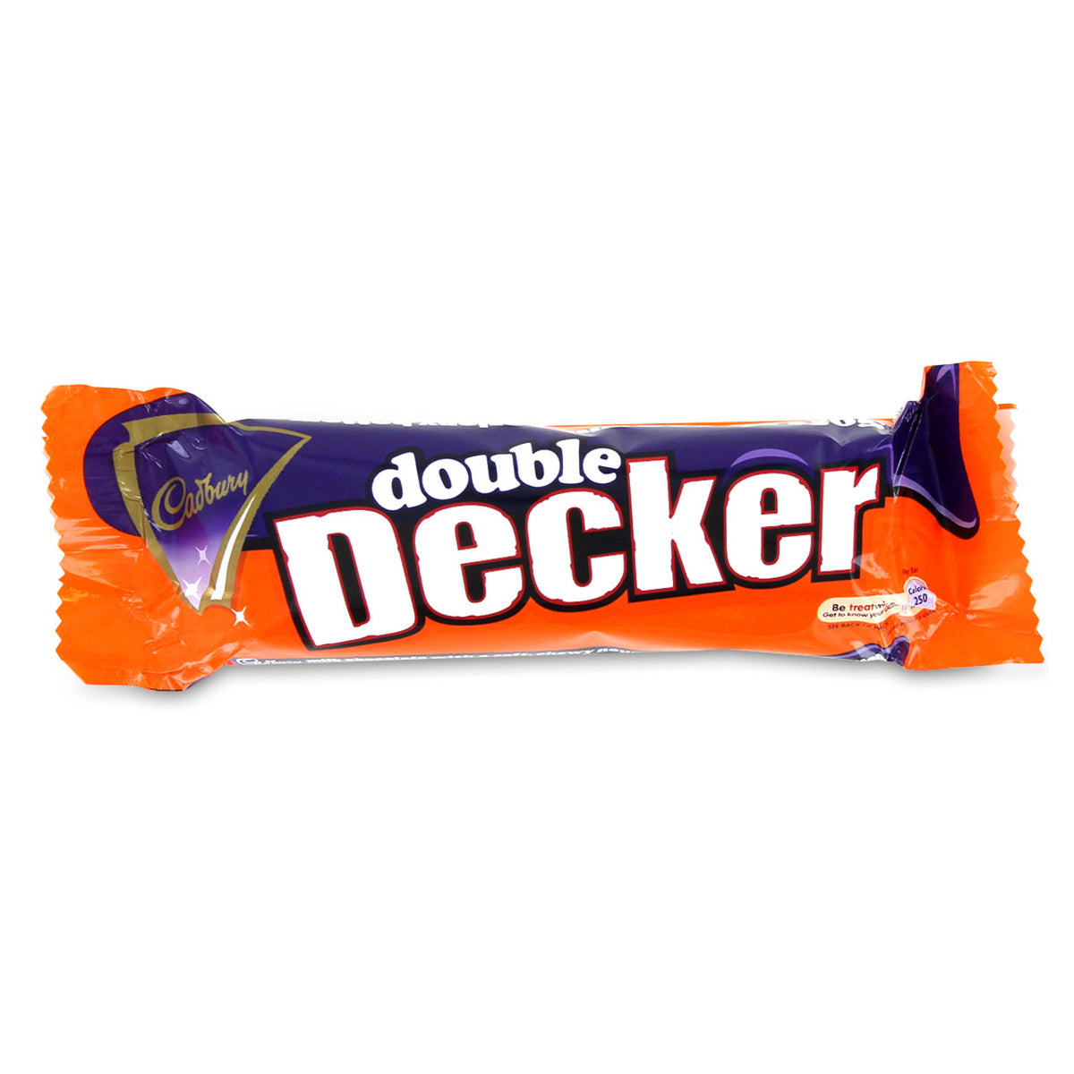 Cadbury Double Decker chocolate bar packaging on a white background