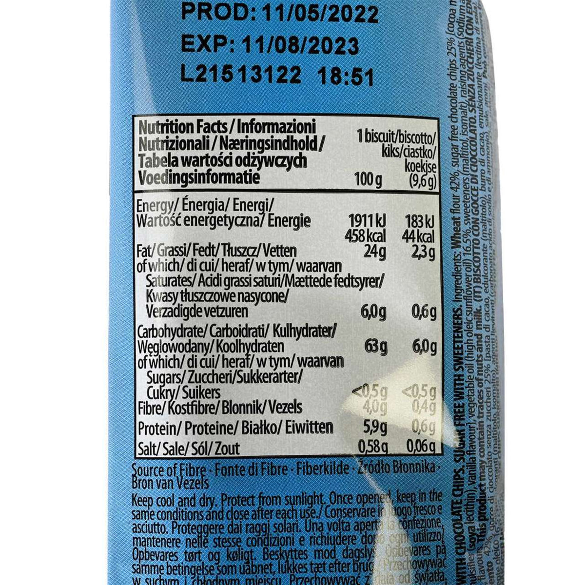Nutritional label