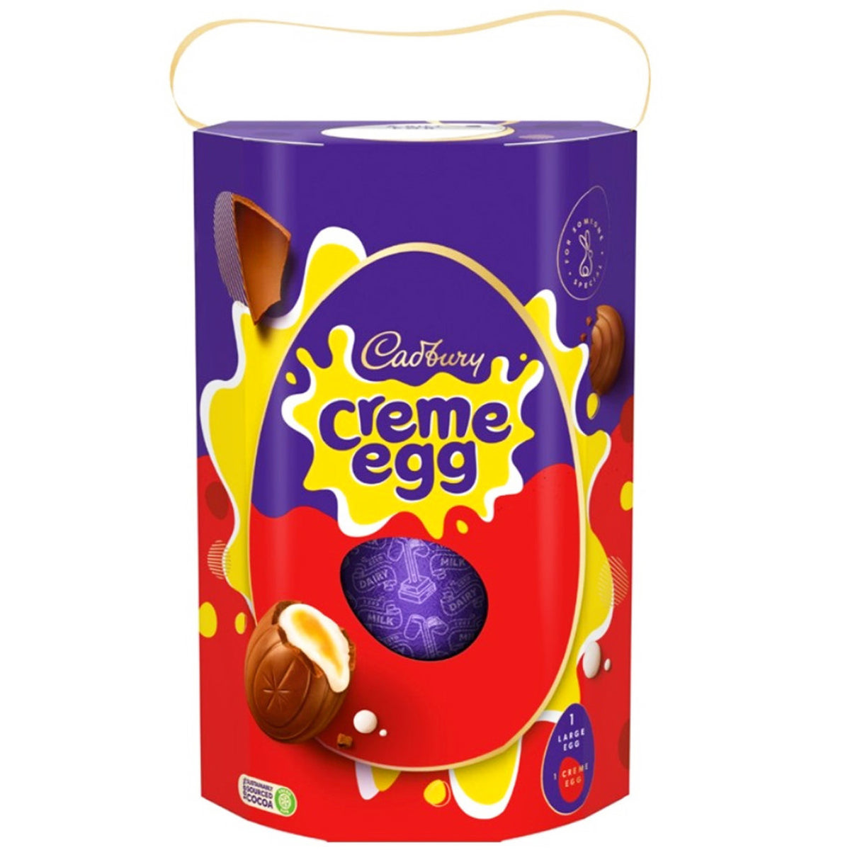 Cadbury Creme Egg packaging on a white background