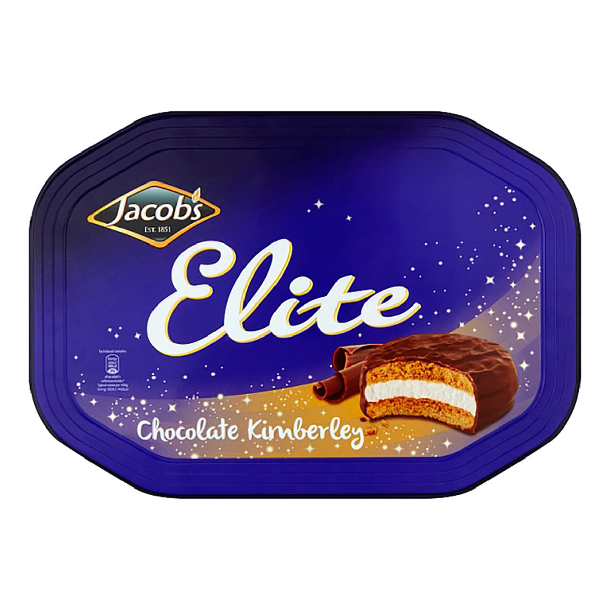 Jacobs Elite Chocolate Kimberley ice cream container on a white background
