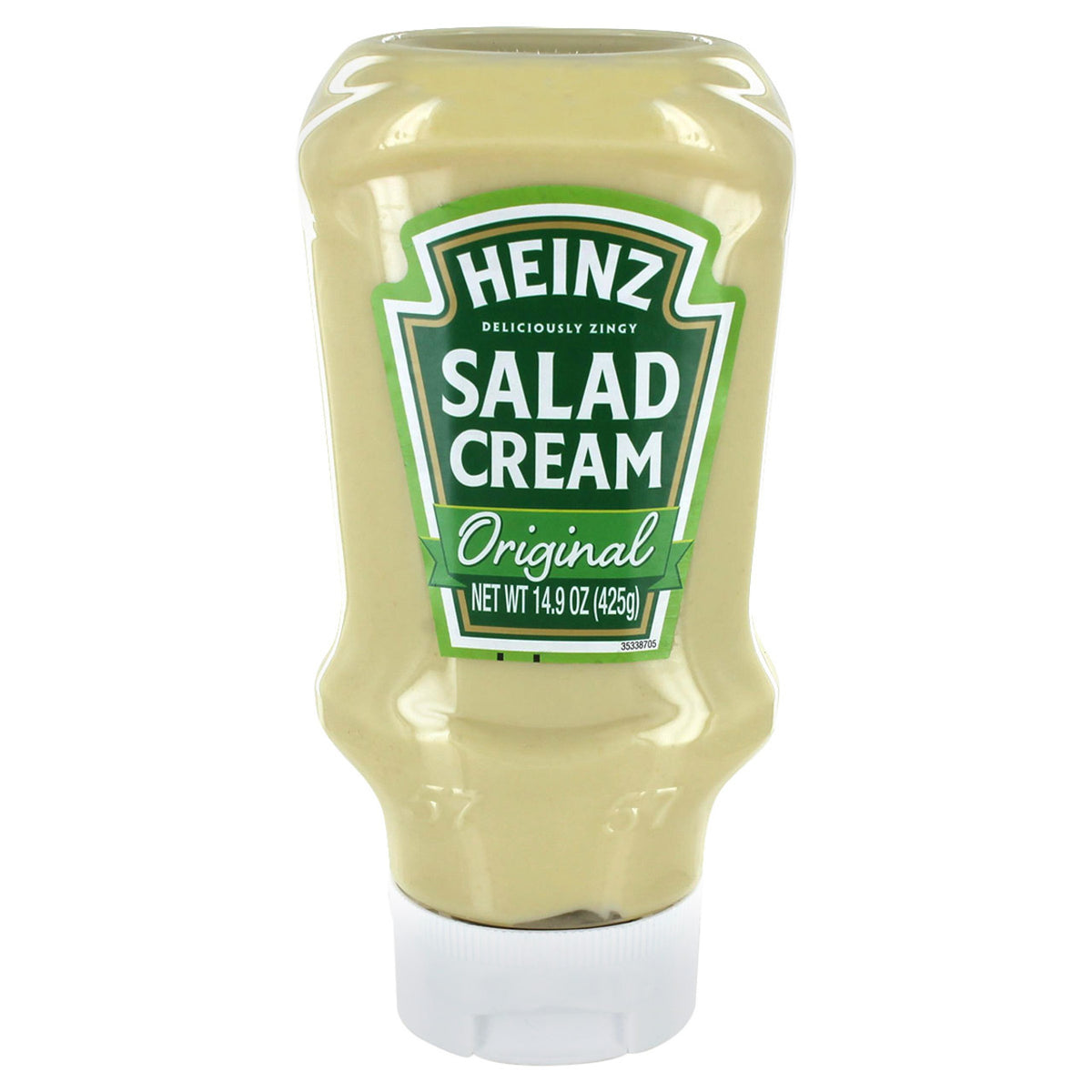Heinz Salad Cream bottle on a white background