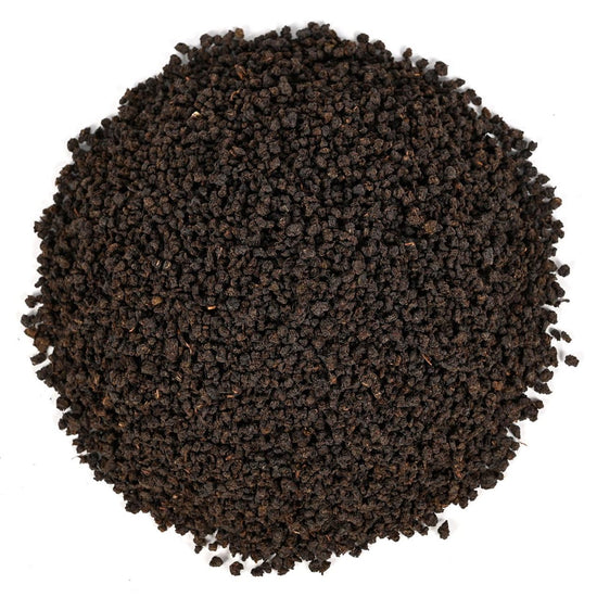 Dark ground loose-leaf black tea