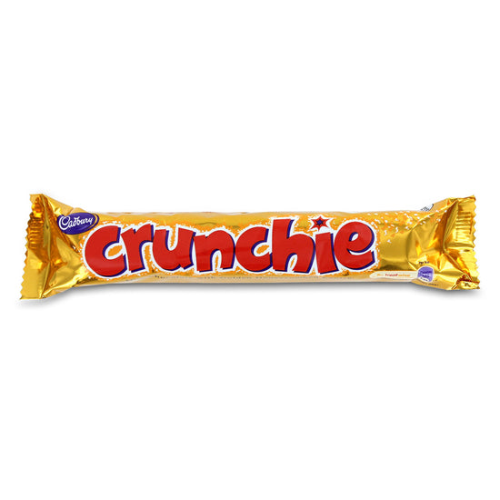 A bar of Cadbury Crunchie in a gold package