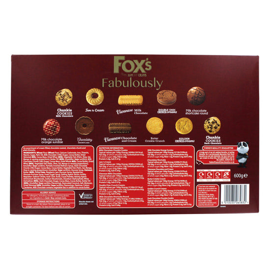 Fox's biscuit selection box on a white background