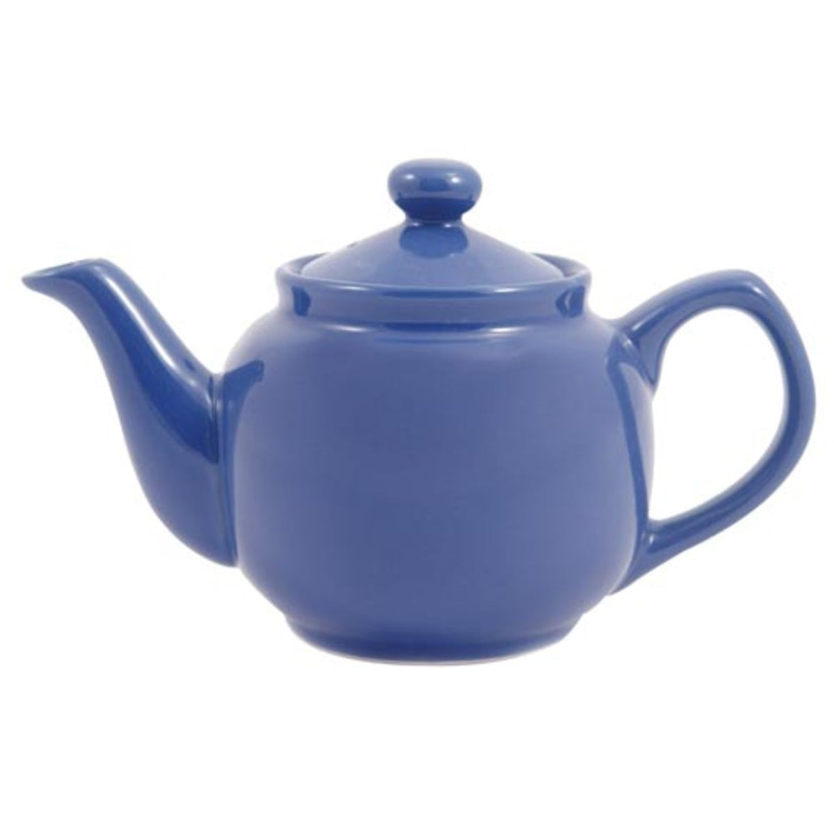 Blue teapot on a white background