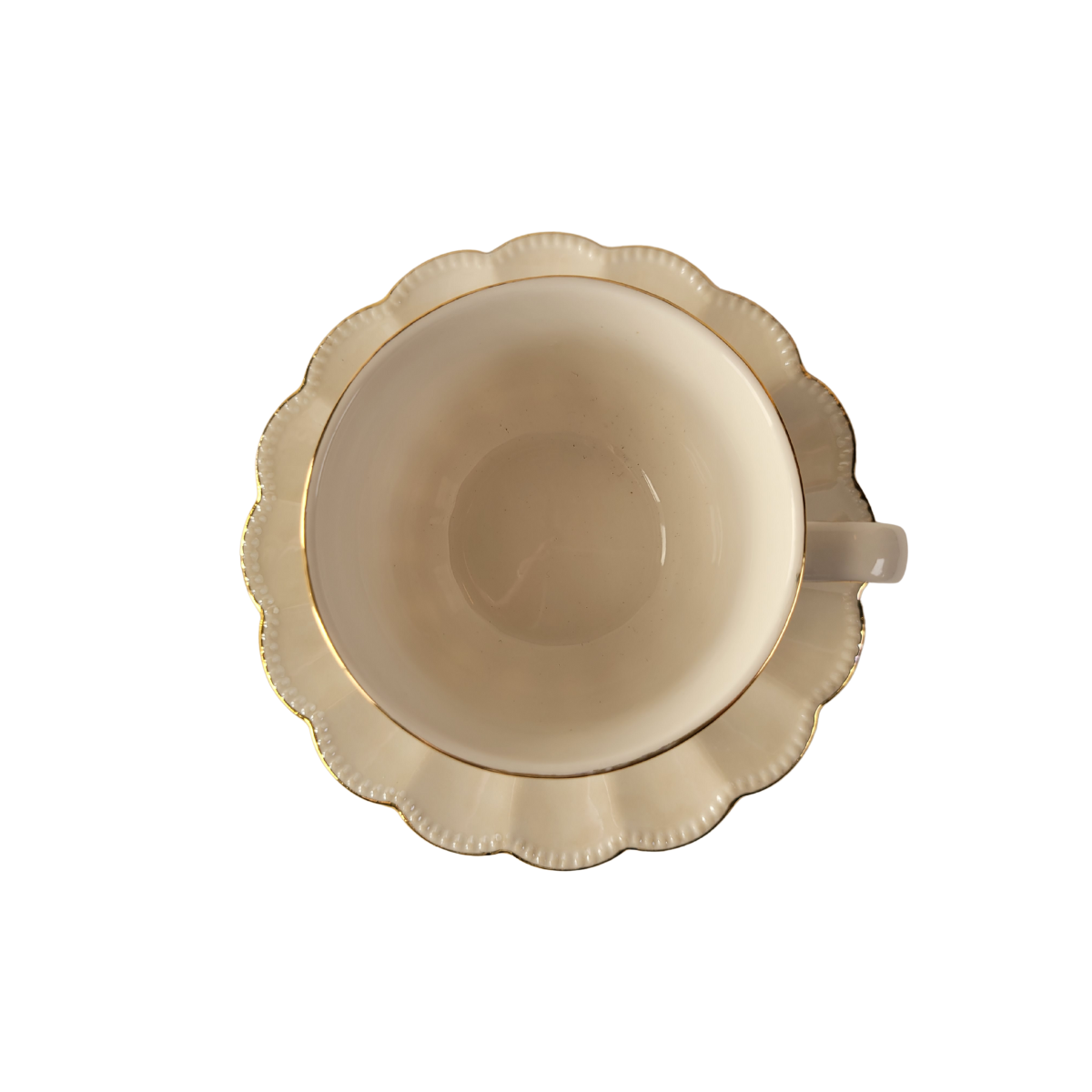 Luster Gold Porcelain gold trimmed teacup and saucer