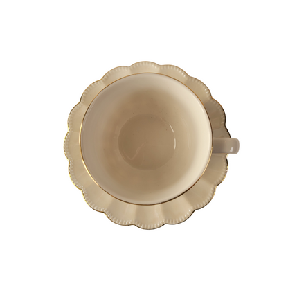 Luster Gold Porcelain gold trimmed teacup and saucer