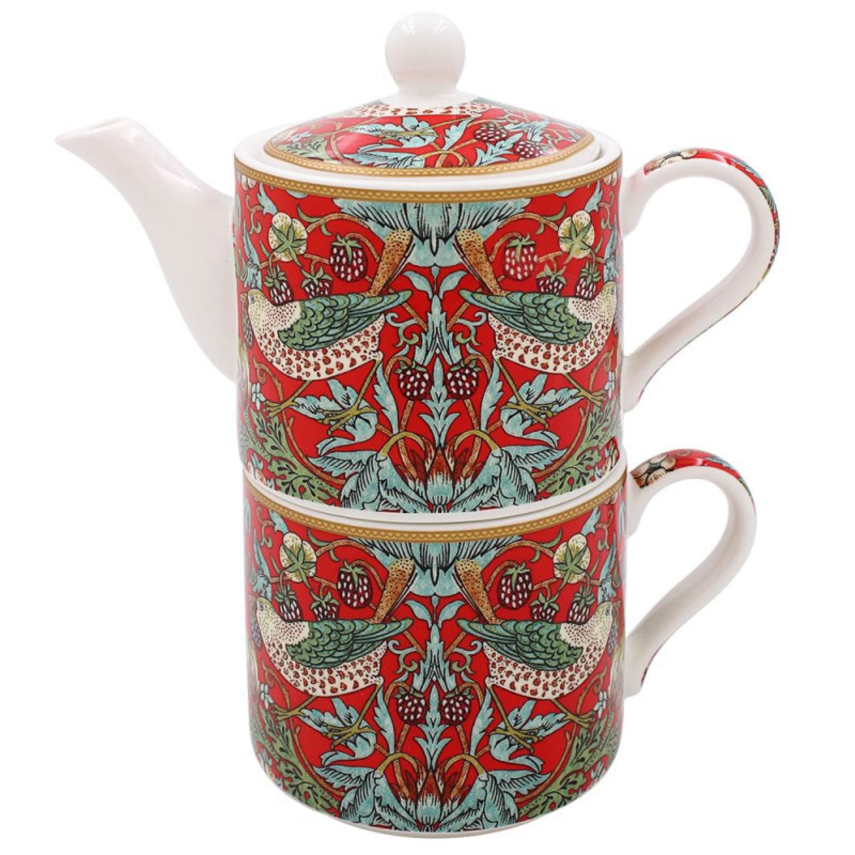 William Morris-Inspired Strawberry Thief Tea for One Set