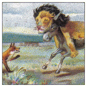 Colored drawing of animals in the wild