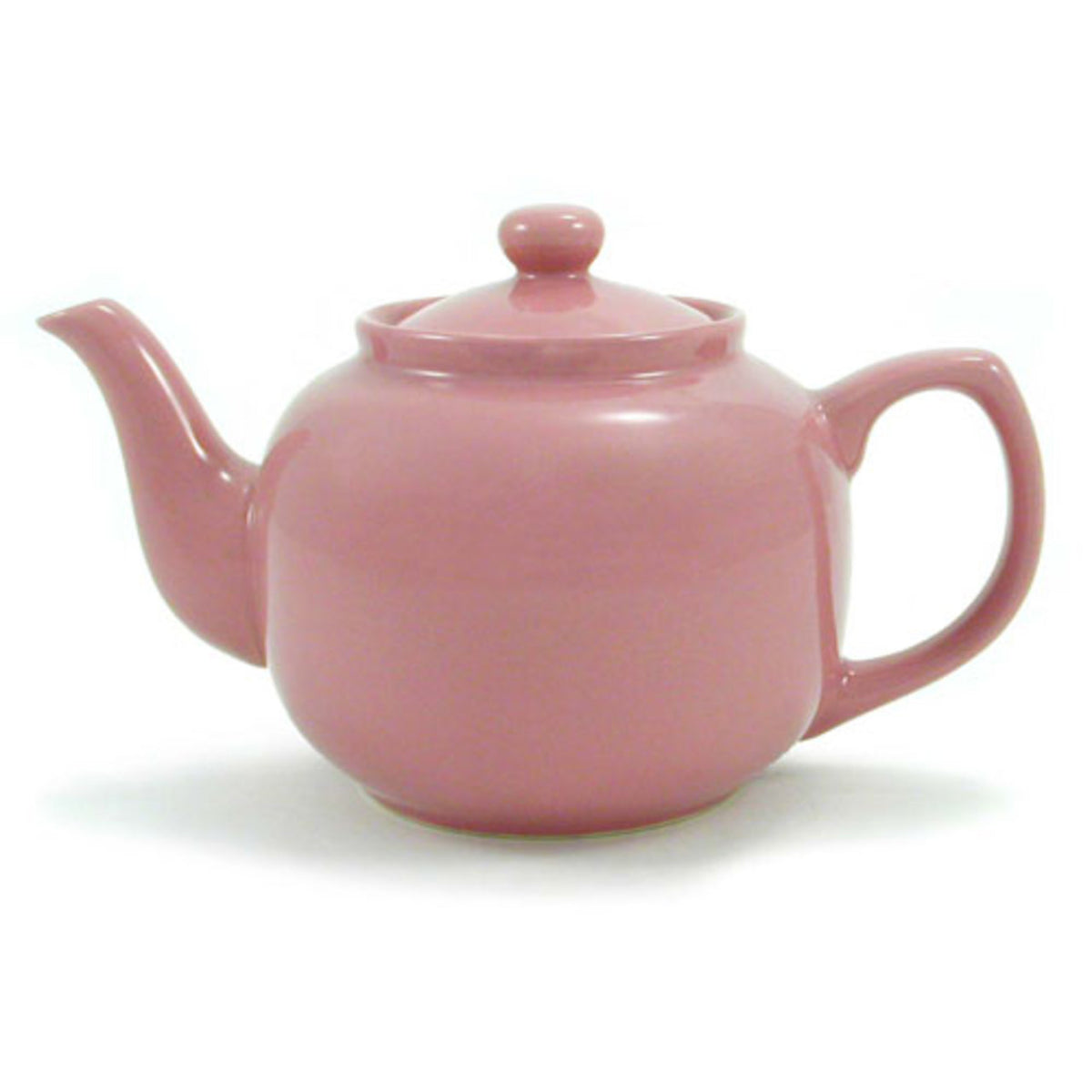 Pink teapot on a white background