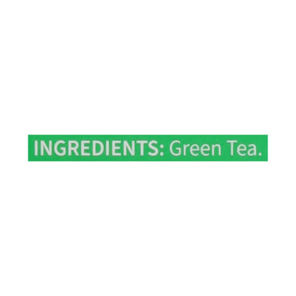 Text 'INGREDIENTS: Green Tea.' on a white background