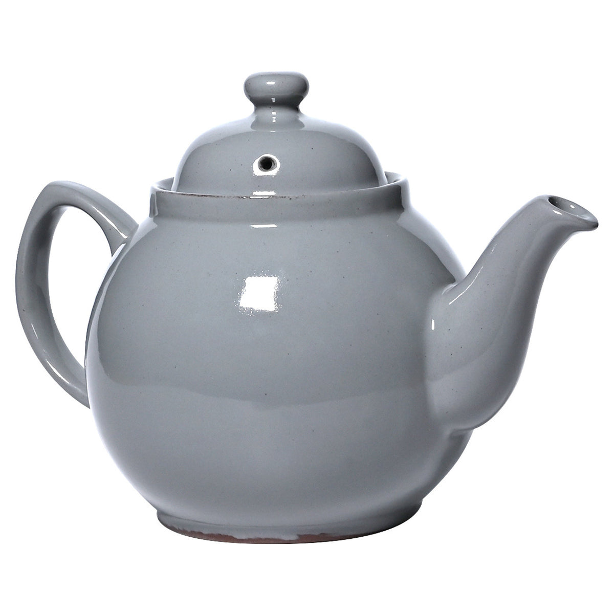 Gray teapot on a white background