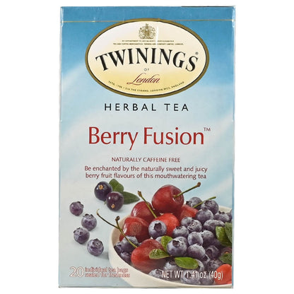 Box of Twinings Herbal Berry Fusion tea 