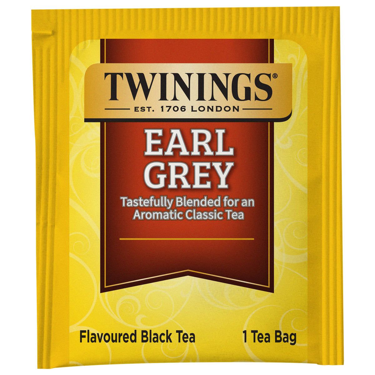 Twinings Earl Grey tea package on a white background