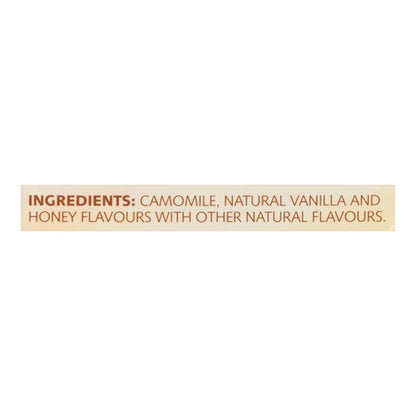 Text box with ingredients list on a white background