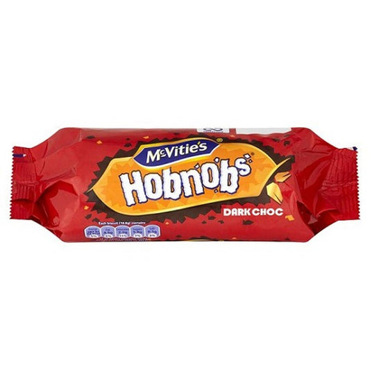 McVitie's Hobnobs Dark Choc packaging on a white background