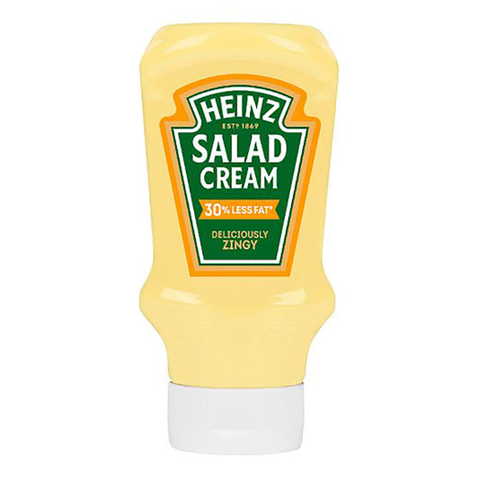 Heinz Salad Cream bottle on a white background