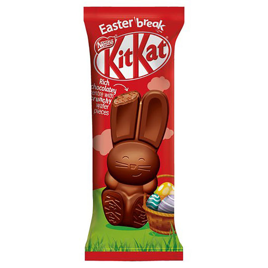 KitKat Easter-themed chocolate bar packaging with a bunny design on a white background