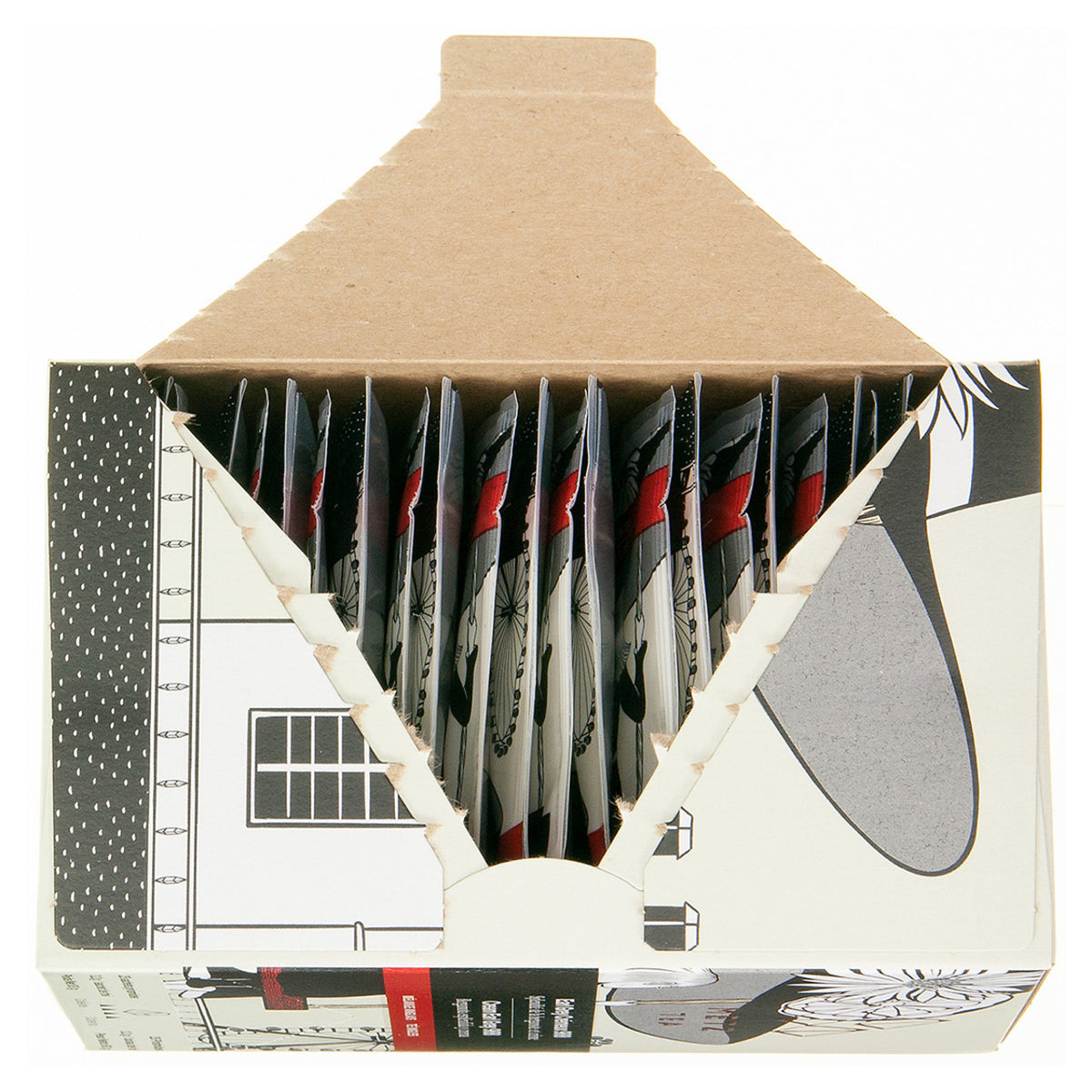 Metz tea box opened to display the individual teabags