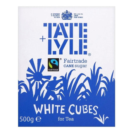 Tate & Lyle Fairtrade Cane Sugar packaging with blue and white design