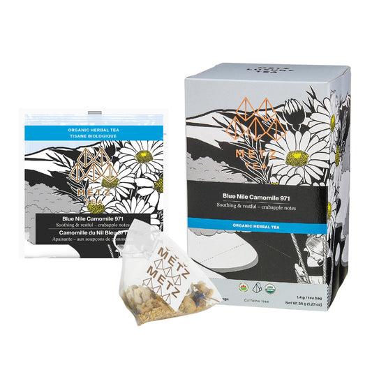 Metz Organic Herbal Tea packaging with tea bag and box on a white background