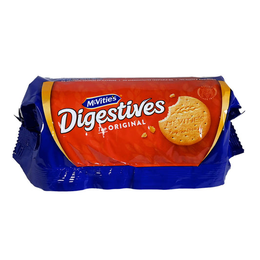 Pack of McVitie's Digestives on a white background