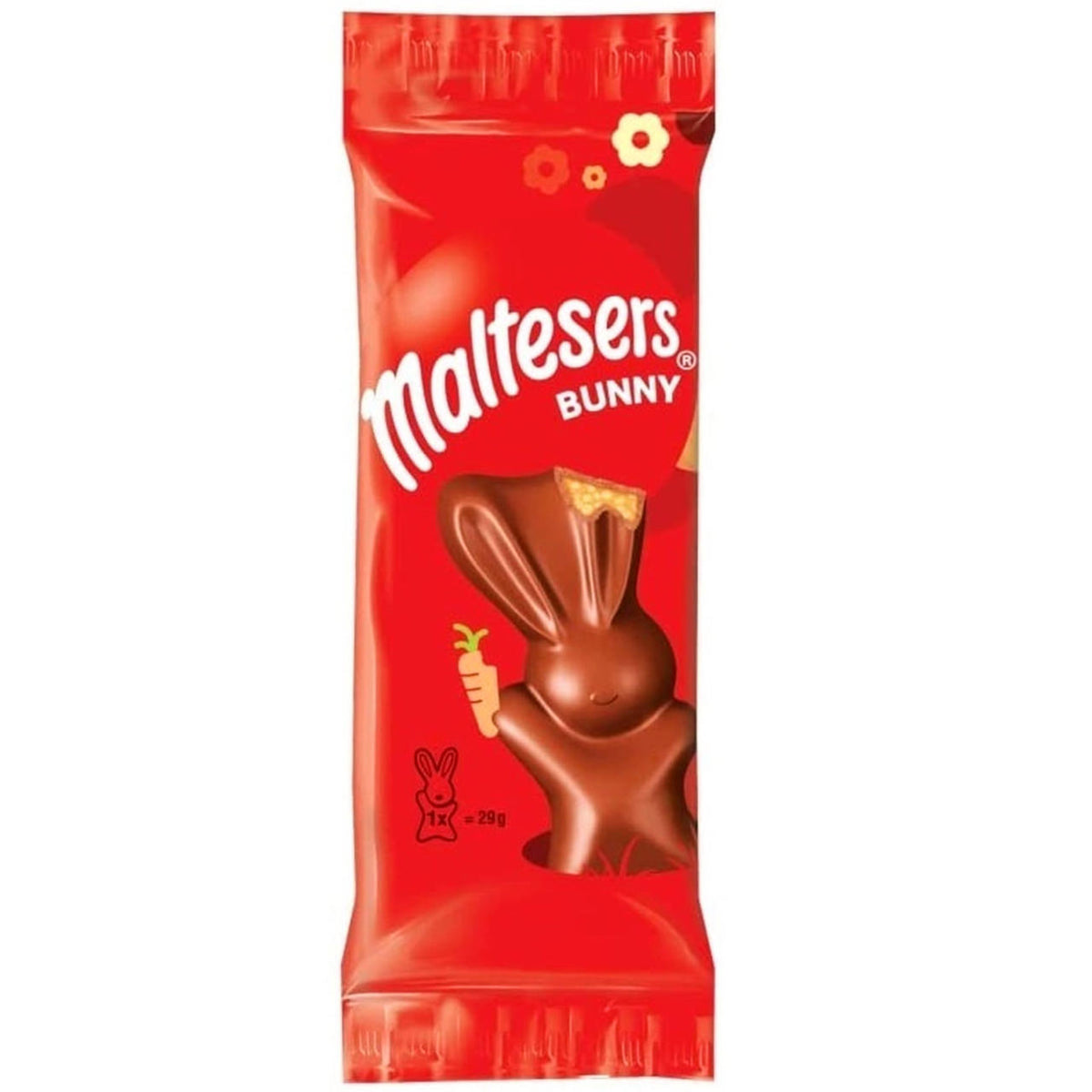 Maltesers Bunny chocolate bar packaging on a white background