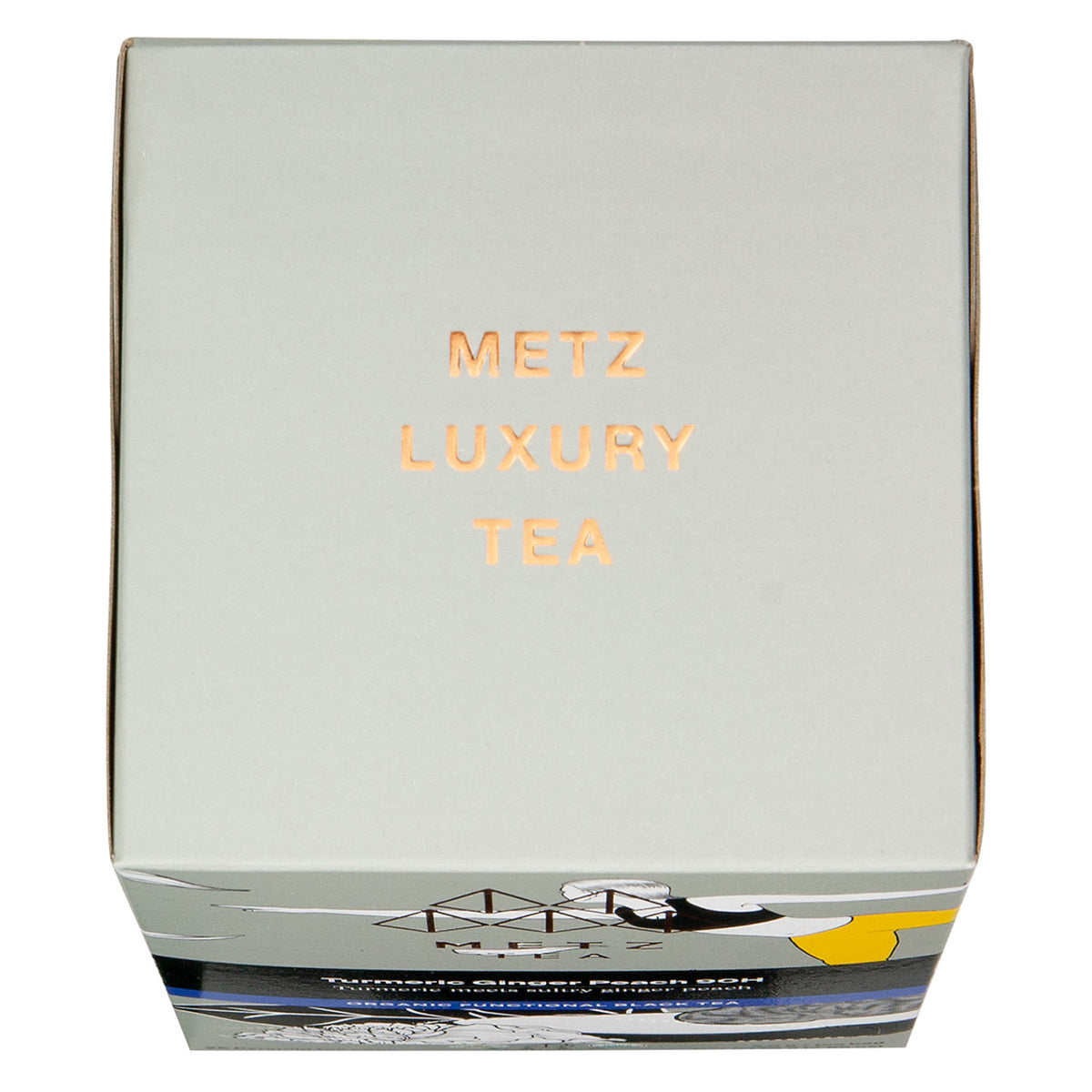 Box of Metz Luxury Tea on a white background