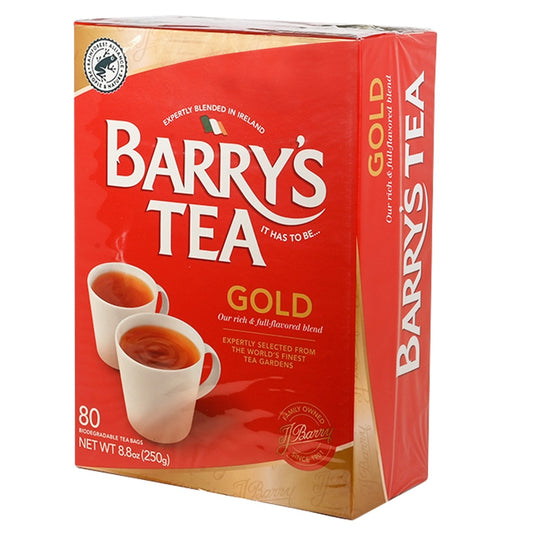 Barry's Tea Gold packaging on a white background
