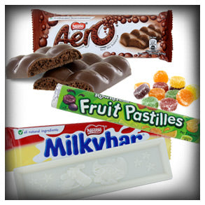 Various Nestle candy bars