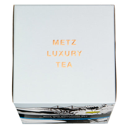 Top of a box of Metz Tea