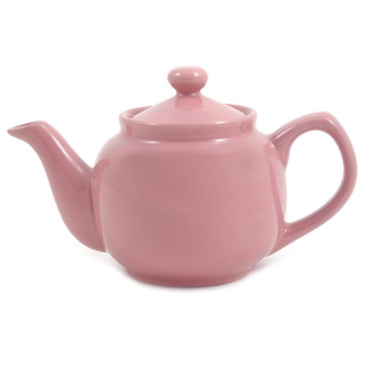 Pink teapot on a white background