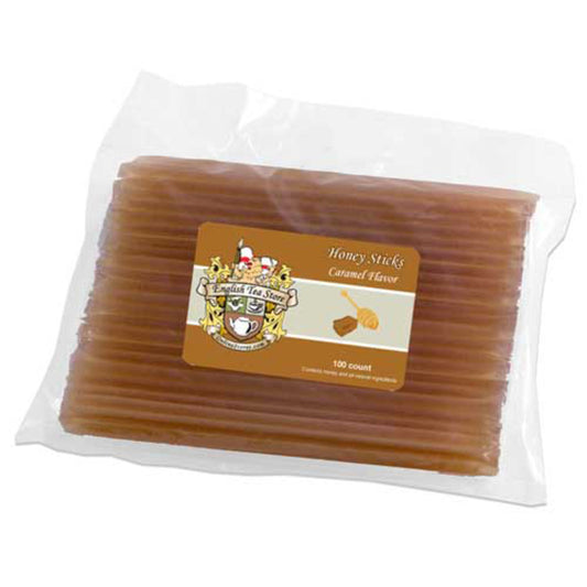 Pack of honey sticks with a visible brand label on a white background
