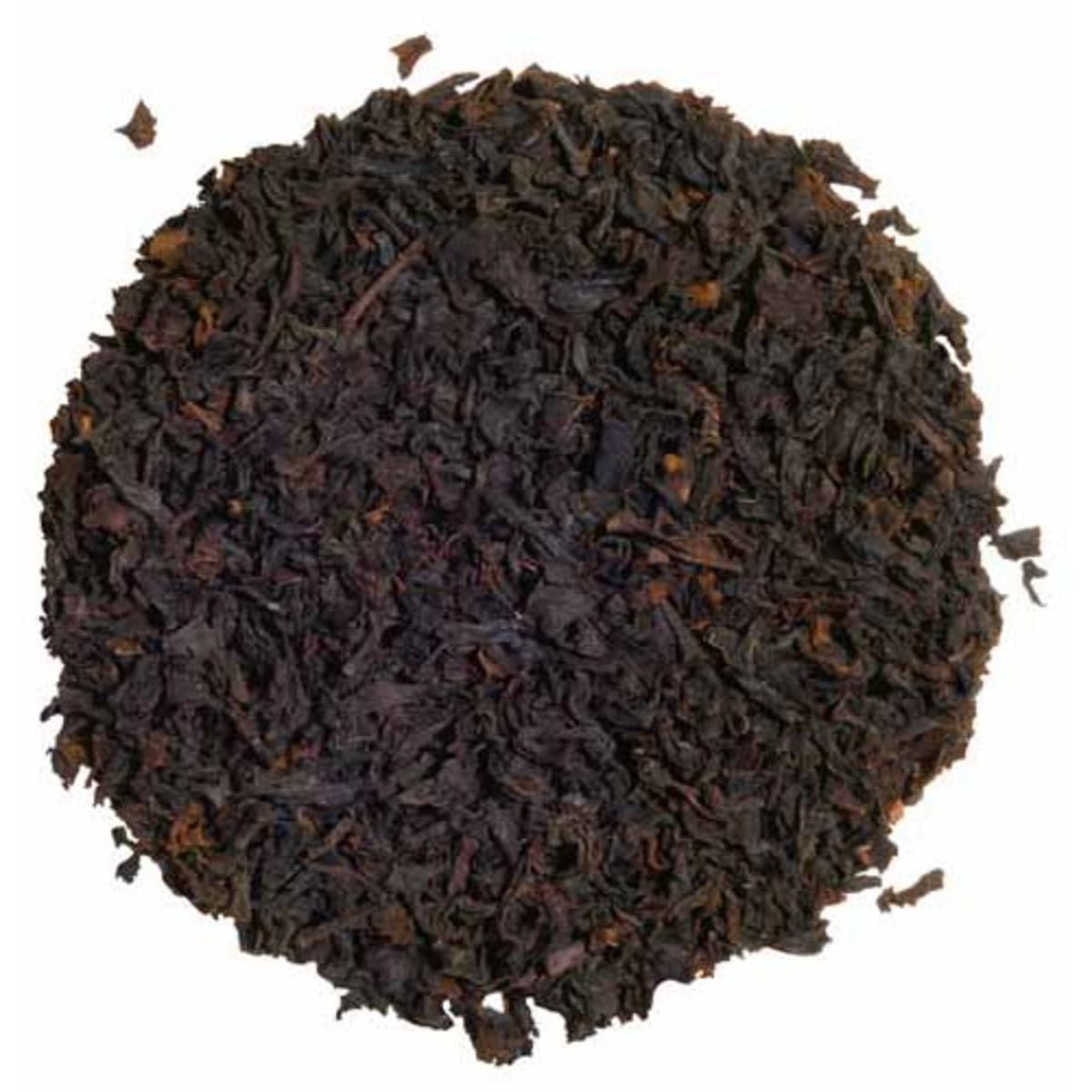 A pile of loose leaf Organic Earl Grey tea.