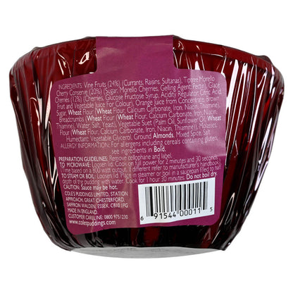 Coles Pudding packaging with ingredients list