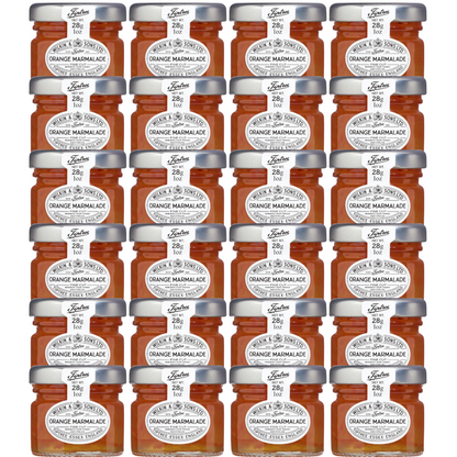 Grid of Tiptree Orange Marmalade jars with labels