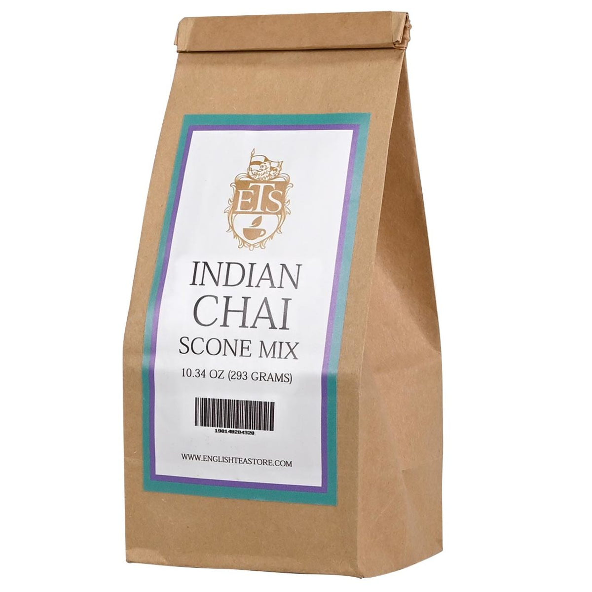 Bag of Indian Chai Scone Mix with a visible ETS brand logo on a white background