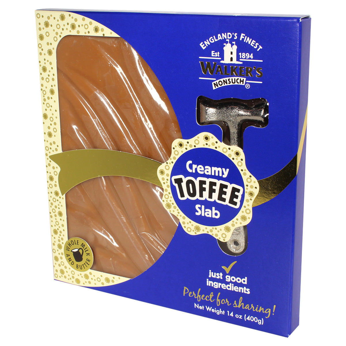 Walker's Nonsuch Creamy Toffee Slab packaging on a white background