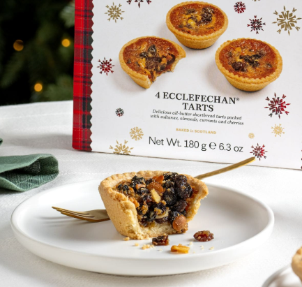 Walkers Ecclefechan tart on plate with fork