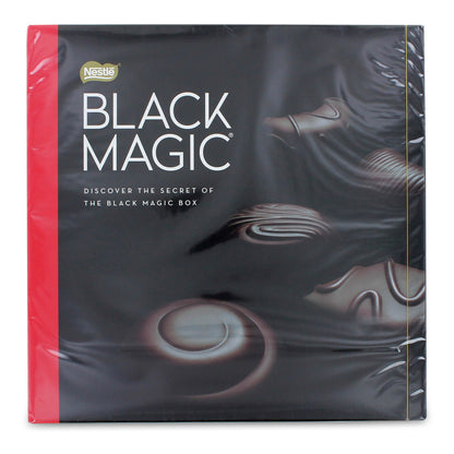 Nestle Black Magic chocolate packaging with a red border