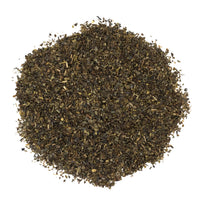 A pile of dry loose leaf white tea.