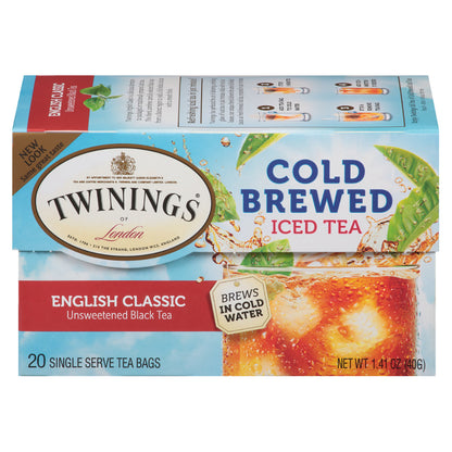Box of Twinings Cold Brewed Iced Tea on a white background