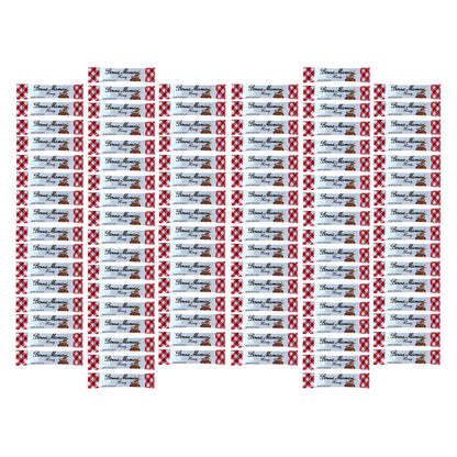 Six rows of numerous Bonne Maman Honey packets