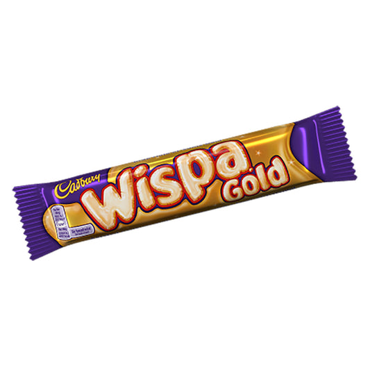 Cadbury Wispa Gold chocolate bar on a white background