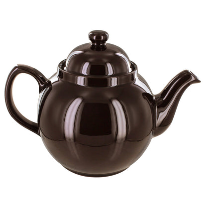 Brown teapot on a white background